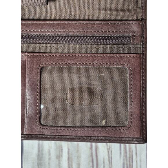 Vintage Fossil Brown Genuine Leather Wallet Many Pockets & Organizers - Picture 6 of 11